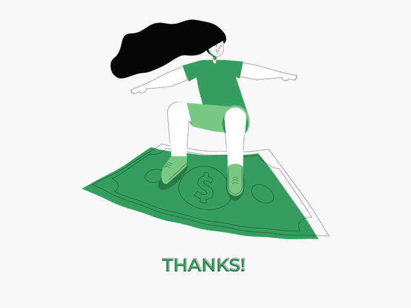Thanks! animacion animation design dolar dollar illustration illustrator ilustración vector