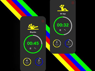 DailyUI Day 14 - Countdown Timer countdown countdowntimer dailyui design exercise fitness fitnesstracker hitt timer tracker ui workout