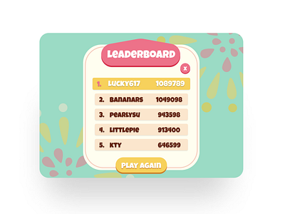 Daily UI Day 19 - Leaderboard arcade arcadegame dailyui dailyuiday19 day19 design games leader leaderboard ui