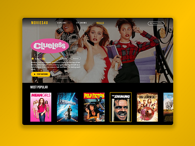 Daily UI Day 25 - TV App app application dailyui dailyui025 design movies tv tvapp tvshow ui