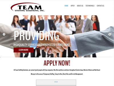 Team Staffing Solutions website design graphic design web design