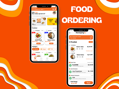 Online Food Ordering food food delivery food ordering food ordering online mobileapp orange ui uidesign uiuxdesign