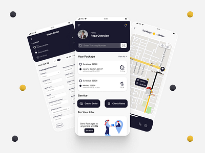Delivery App courrier delivery delivery app design logistic logistic app mobile mobile app package send shipping tracking truck ui design uiux design