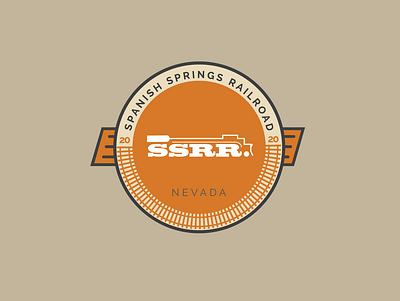 Spanish Springs Railroad design flat logo vector