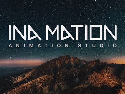 Ina Mation Animation Studio Logo animation branding design flat graphic design illustrator inamation lettering logo minimal typography vector