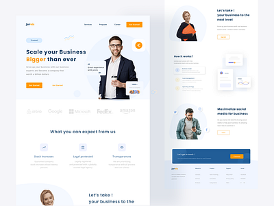 Business scale Landing page by Excel Belmiro on Dribbble