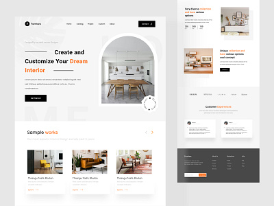Home Interior Agency Website agency architecture building clean furniture home hotel interior landing page logo room website white