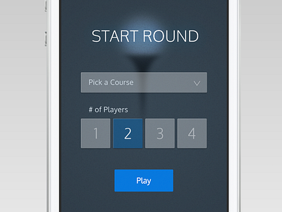Start Round app golf golf app ios ios7 iphone mobile mobile design