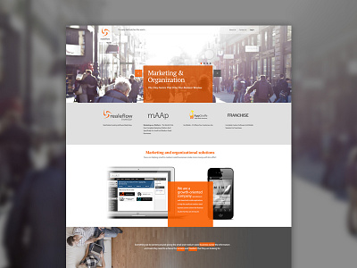 Realeflow re-design home page landing page layout marketing website