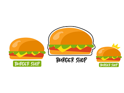 Burger Shop Logo burger icon burger logo burger shop business logo creative logo fast food logo graphic design logo design restaurent shop logo vector icons vector logo
