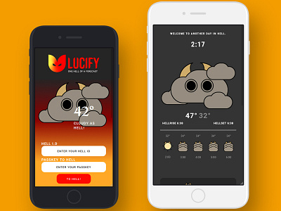 Weather App For Hell, Michigan. branding flat illustration logo typography ui ux vector web website