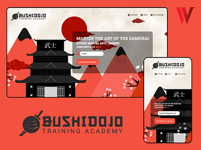 Samurai Coming Soon Page branding design flat illustration logo typography ui ux vector web