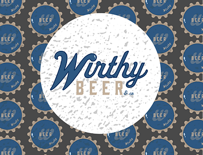 Wirthy Beer branding design flat illustration logo typography ui ux vector web