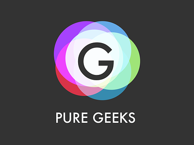 Pure Geeks Logo atom geek light pure