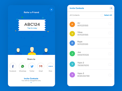 Refer android app card design dribbble interface mobikwik mobile phone refer ui ux