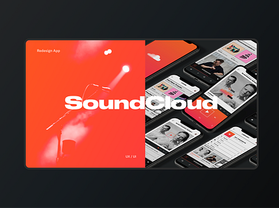SoundCloud Redesign Mobile App UX/UI – 01 app concept design figma minimal music redesign soundcloud typogaphy ui ux