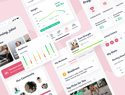 Spren – UX/UI design for a biomarker product with heart app biomarker design figma fitness health heart rate innovation ios ios app design lifestyle mobile product design research sport ui user interface ux ux ui design wellness