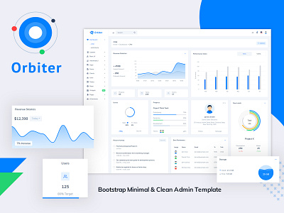 Orbiter - Admin Dashboard HTML Template admin dashboard admin panel admin template bootstrap 4 clean clean ui dashboard ui html minimal template