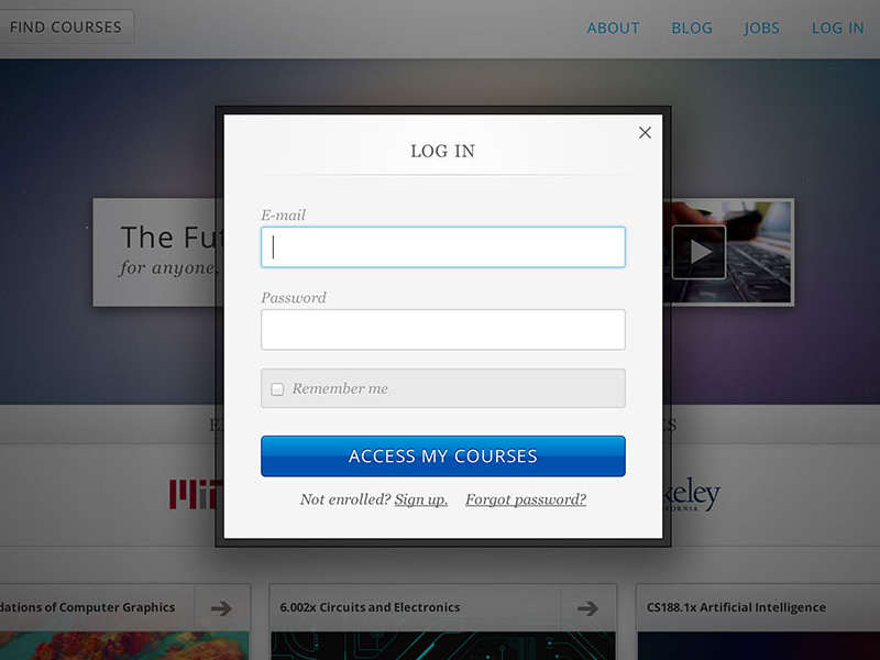 Edx Login By Galen Frechette On Dribbble