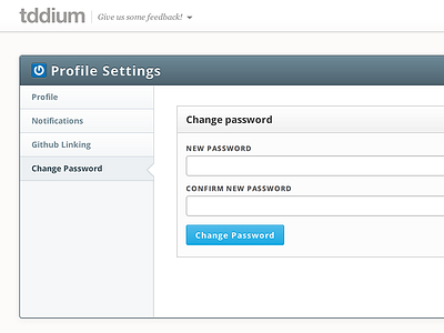 Tddium Profile Settings