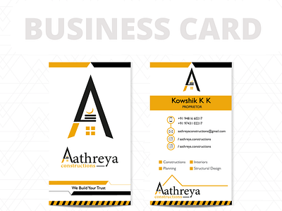 Business card for Civil Engineer branding business card freelance designer graphic design illustration logo mockup