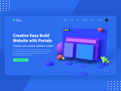3D Website Portal 3d product design ui uidesign uxui website