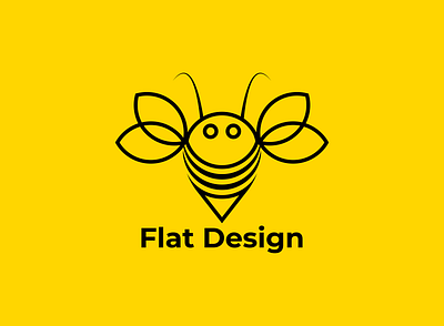 Bees logo design 2021 branding creative logo design flat design logo folio 2021 logodesign logos logotype minimal minimalist modern logo