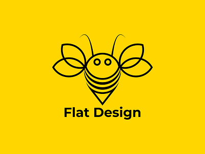 Bees logo design 2021 branding creative logo design flat design logo folio 2021 logodesign logos logotype minimal minimalist modern logo