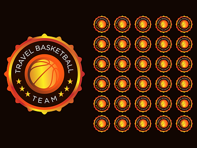 Travel basketball team logo design 01