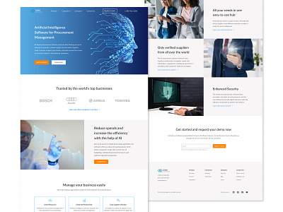 Software Development Company Website Concept artificial intelligence figma design home page minimalism software development web design