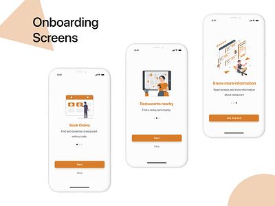 Onboarding Screens app design graphic design ios mobile app onboarding ui