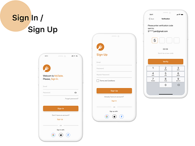 Sign In/Sign up app design graphic design ios mobile app sign in sign up ui