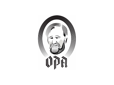 Opa Young Portrait illustration lines person portrait