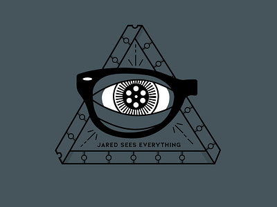 Movie Blog Logo Concept branding eye glasseas illustration logo movie ticket triangle