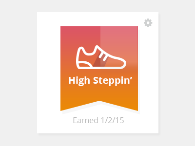 High Steppin' award badge circle graph fitness gradient graph icon meter progress shoe sneaker unlock