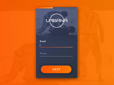 Daily UI 1: Sign Up 3h daily ui jiu jitsu jiujitsu martial arts mobile orange sign up sport ui