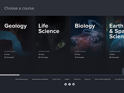 New direction for choosing a course.