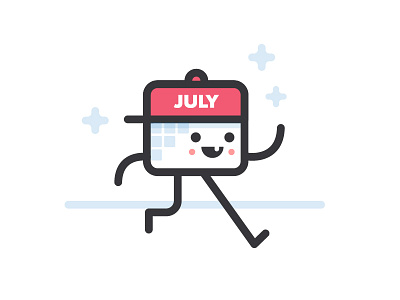 Check Dates calendar illustration messaging onboarding sparkle walking