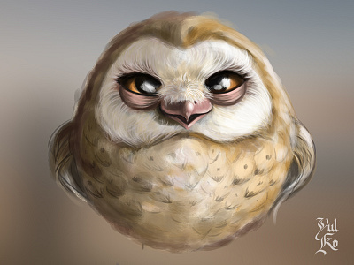 Owlet animal creature digital 2d digital painting illustration owl