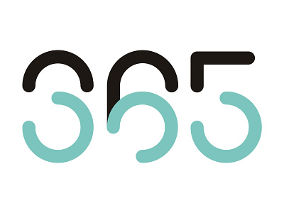 365 branding design flat icon illustration logo minimal typography