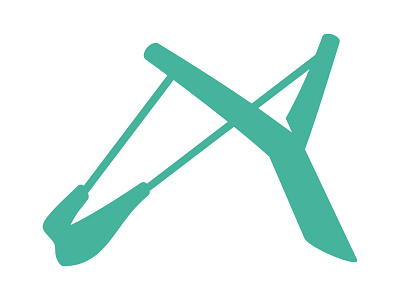 Slingshot branding design flat icon illustration logo minimal