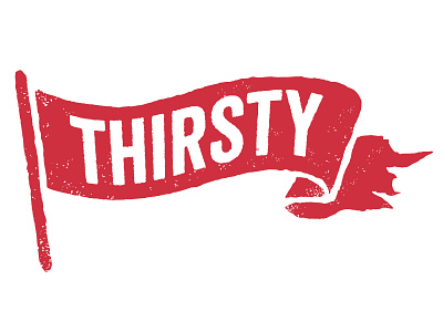 Thirsty branding design icon illustration logo typography