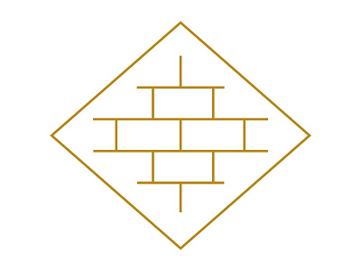 Brick diamond branding design icon illustration logo
