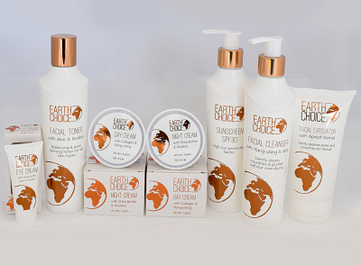 Earth Choice skincare range beauty product brand brand design branding design logo packagingdesign skincare