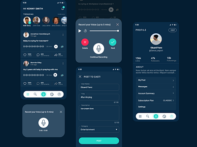 Audio Post Social Media App