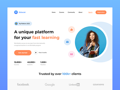 Educational Platform Concept design ui ux