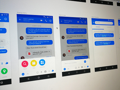 Search Function in Messenger android design conversation messenger mobile app search search results ui design ux design