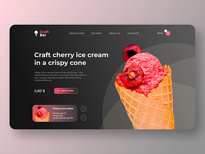 Craft Bar Concept design ui ux web