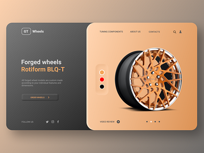 Wheels shop / design concept branding design ui ux web