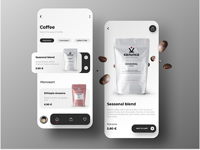 Calipso coffe UX/UI concept branding design minimal ui ux web